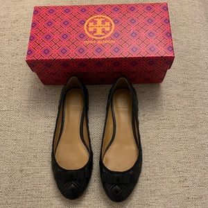 Tory Burch Black Marion Ballet Flats NWT 6